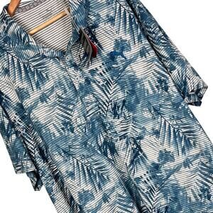 NWT PUMA Men's XXL / 2XL Fronds Gibraltar Sea Floral Striped Dry Cell Polo Shirt